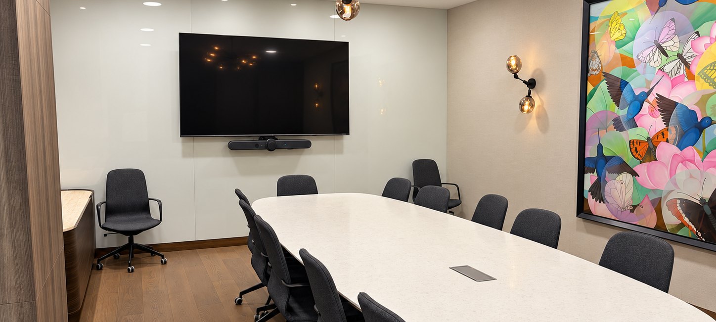 The boardroom at B&K Capital's Mumbai office